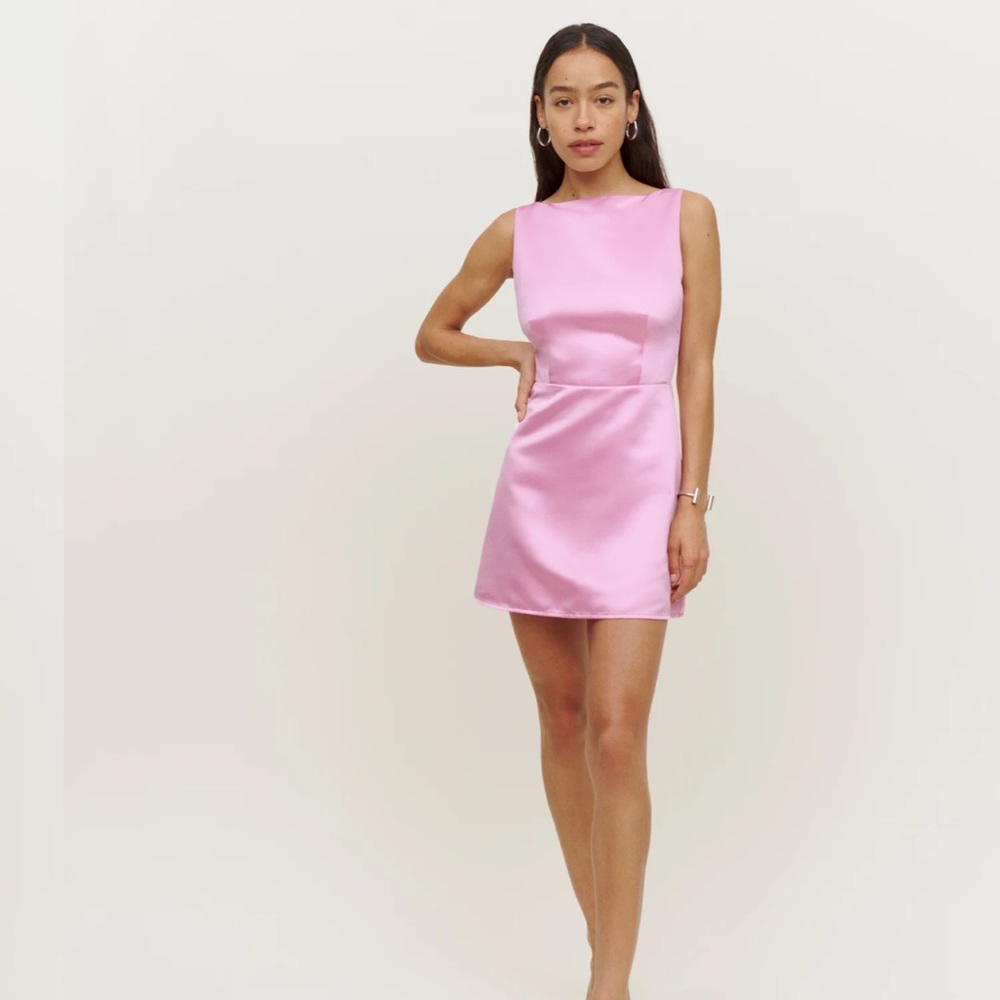 Reformation Zenni Dress in Pale Pink